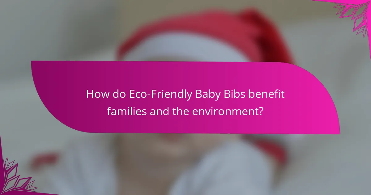 How do Eco-Friendly Baby Bibs benefit families and the environment?