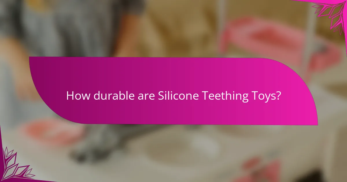 How durable are Silicone Teething Toys?