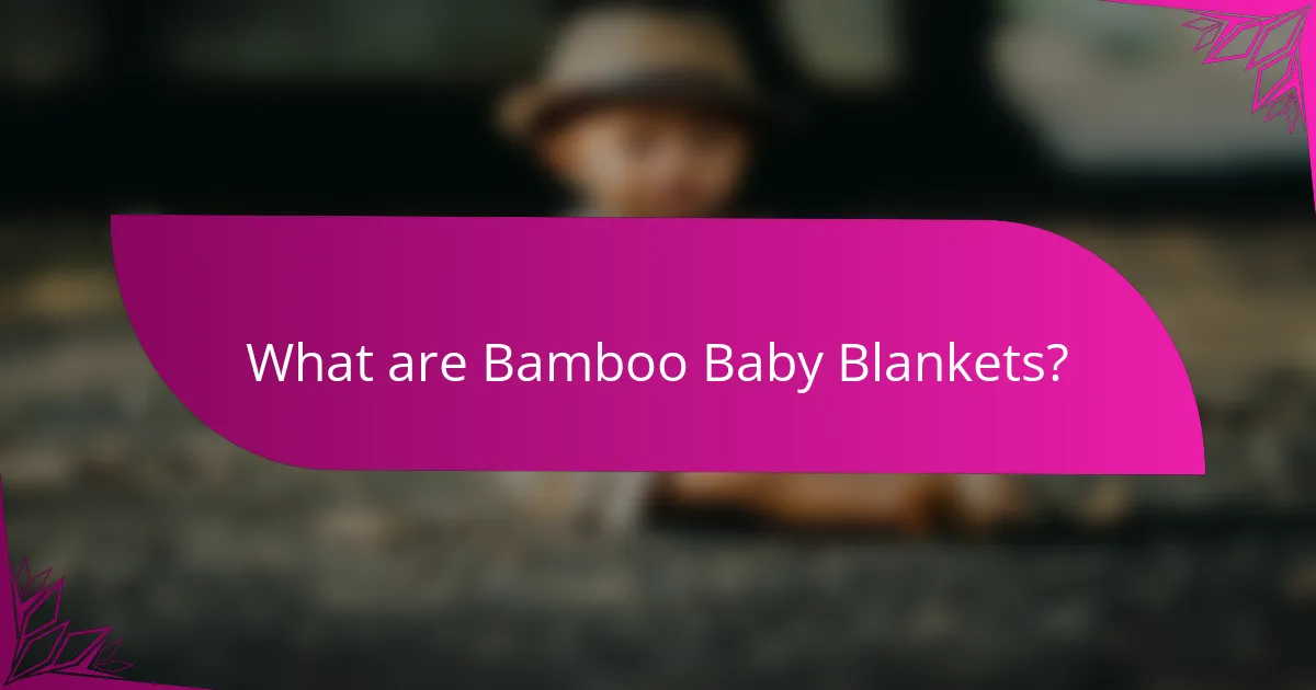 What are Bamboo Baby Blankets?
