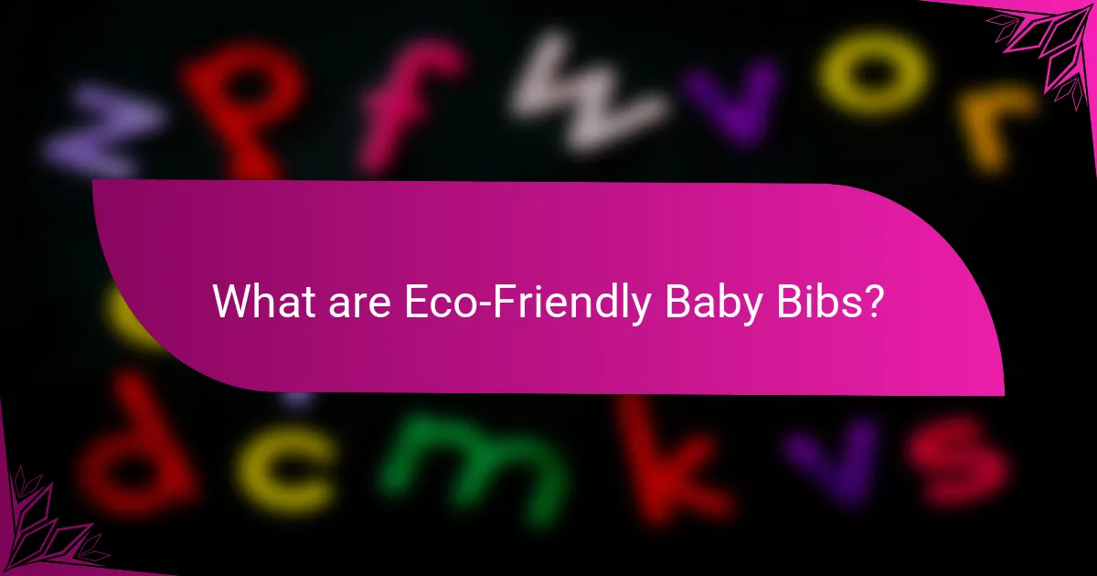 What are Eco-Friendly Baby Bibs?