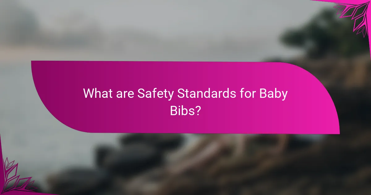 What are Safety Standards for Baby Bibs?